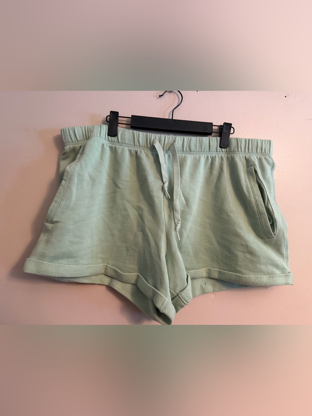 Victoria's Secret Pink Mint Green Drawstring Sweatshorts